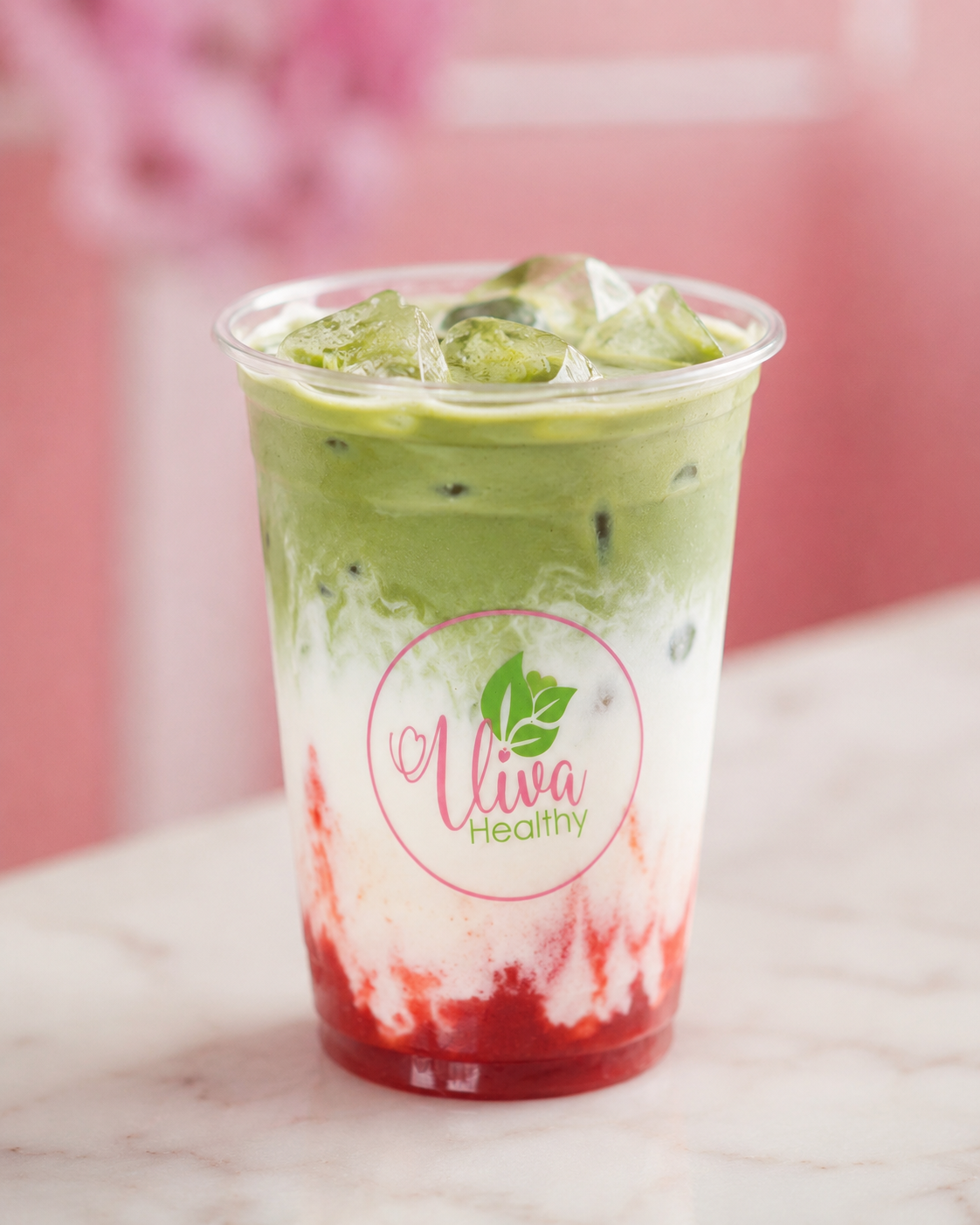 Iced Strawberry Matcha