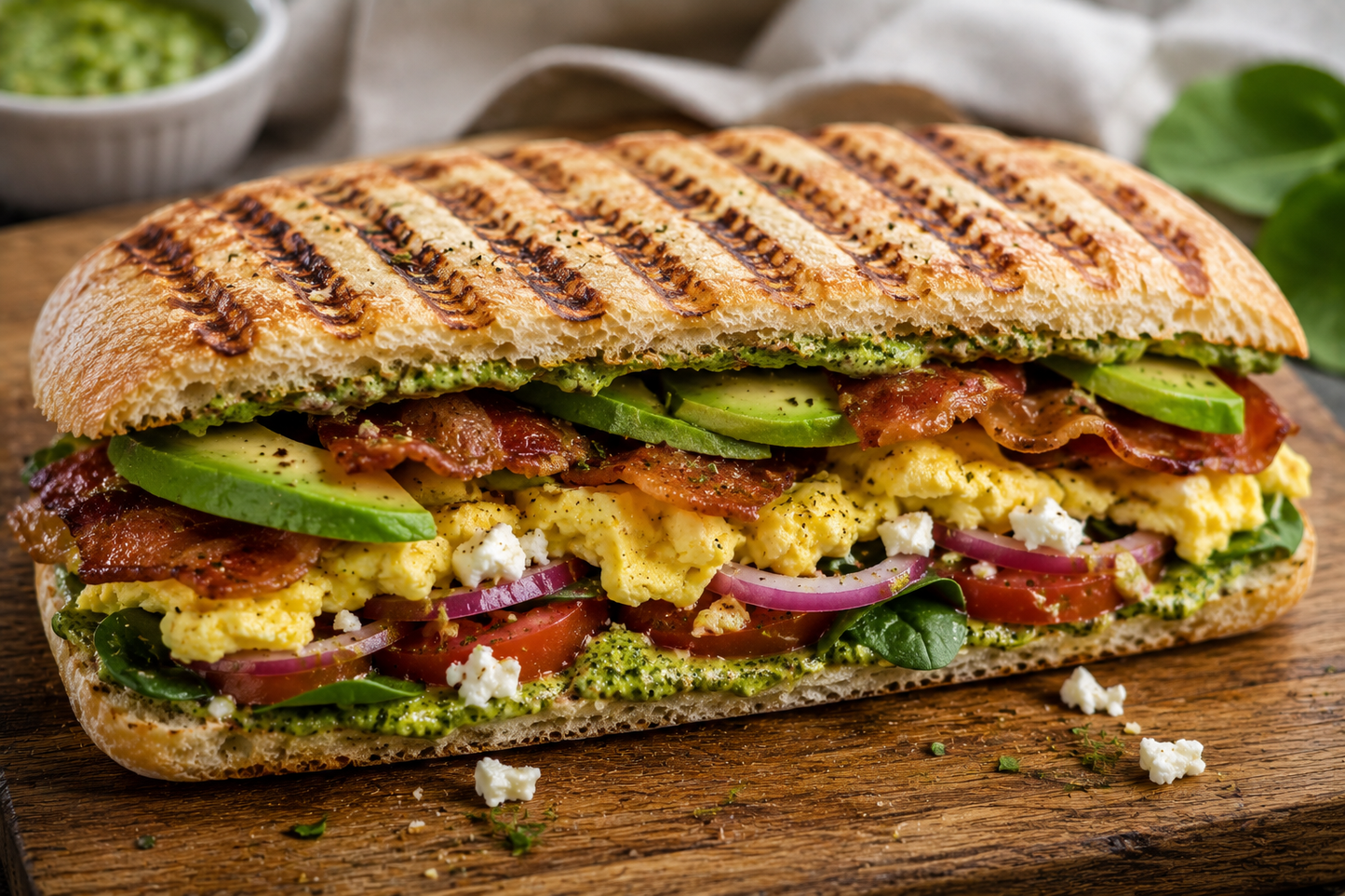Avocado & Bacon Panini